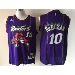 Toronto Raptors #10 DeMar DeRozan Purple Hardwood Classics Men Jersey