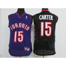 Toronto Raptors #15 Vince Carter Black Purple Nike Throwback Stitched Men Jersey