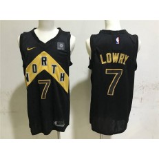 Toronto Raptors #7 Kyle Lowry Black City Edition Nike Swingman Men Jersey