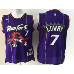 Toronto Raptors #7 Kyle Lowry Purple Hardwood Classics Men Jersey