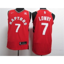 Toronto Raptors #7 Kyle Lowry Red Nike Swingman Men Jersey