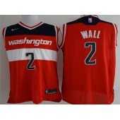Washington Wizards #2 John Wall Red Nike Authentic Men Jersey