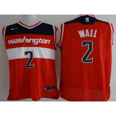 Washington Wizards #2 John Wall Red Nike Authentic Men Jersey
