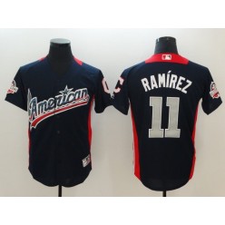American League #11 Jose Ramirez Navy 2018 MLB All-Star Game Home Run Derby Men Jersey