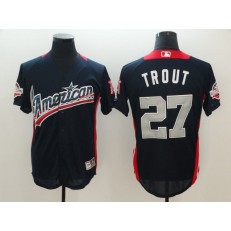 American League #27 Mike Trout Navy 2018 MLB All-Star Game Home Run Derby Men Jersey