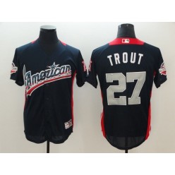 American League #27 Mike Trout Navy 2018 MLB All-Star Game Home Run Derby Men Jersey