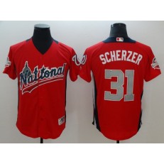 National League #31 Max Scherzer Red 2018 MLB All-Star Game Home Run Derby Jersey