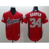 National League #34 Bryce Harper Red 2018 MLB All-Star Game Home Run Derby Men Jersey