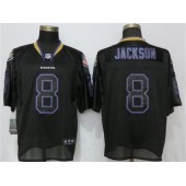 Baltimore Ravens #8 Lamar Jackson Black Lights Out Elite Nike NFL Men Jersey