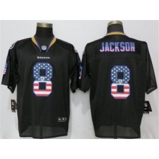 Baltimore Ravens #8 Lamar Jackson Black USA Flag Fashion Elite Nike NFL Men Jersey