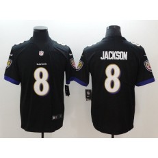 Baltimore Ravens #8 Lamar Jackson Black Vapor Untouchable Limited Nike NFL Men Jersey