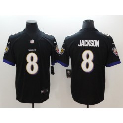 Baltimore Ravens #8 Lamar Jackson Black Vapor Untouchable Limited Nike NFL Men Jersey
