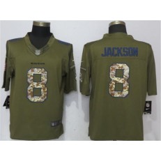 Baltimore Ravens #8 Lamar Jackson Green Salute To Service Limited Nike NFL Men Jersey