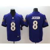 Baltimore Ravens #8 Lamar Jackson Purple Vapor Untouchable Limited Nike NFL Men Jersey