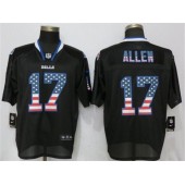 Buffalo Bills #17 Josh Allen Black USA Flag Fashion Elite Nike NFL Men Jersey