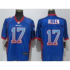 Buffalo Bills #17 Josh Allen Blue Drift Fashion Elite Nike NFL Men Jersey