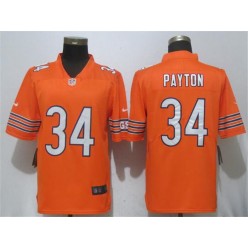Chicago Bears #34 Walter Payton Orange Vapor Untouchable Limited Nike NFL Men Jersey