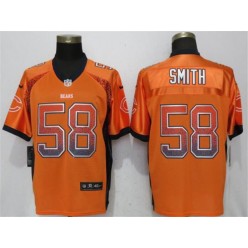 Chicago Bears #58 Roquan Smith Orange Drift Fashion Elite Nike NFL Men Jersey