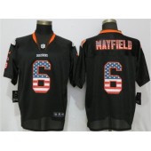 Cleveland Browns #6 Baker Mayfield Black USA Flag Fashion Elite Nike NFL Men Jersey