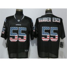 Dallas Cowboys #55 Leighton Vander Esch Black USA Flag Fashion Elite Nike NFL Men Jersey