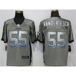 Dallas Cowboys #55 Leighton Vander Esch Gray Drift Fashion Elite Nike NFL Men Jersey