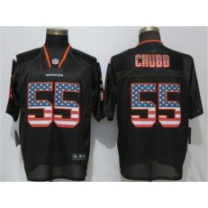 Denver Broncos #55 Bradley Chubb Black USA Flag Fashion Elite Nike NFL Men Jersey