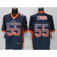 Denver Broncos #55 Bradley Chubb Navy Drift Fashion Elite Nike NFL Men Jersey