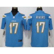 Los Angeles Chargers #17 Philip Rivers Light Blue Vapor Untouchable Limited Nike NFL Men Jesrey