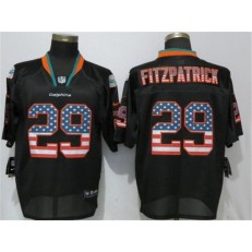 Miami Dolphins #29 Minkah Fitzpatrick Black USA Flag Fashion Elite Nike NFL Men Jersey