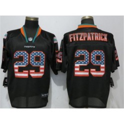 Miami Dolphins #29 Minkah Fitzpatrick Black USA Flag Fashion Elite Nike NFL Men Jersey