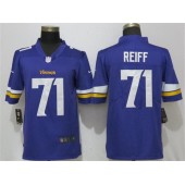 Minnesota Vikings #71 Riley Reiff Purple Vapor Untouchable Limited Nike NFL Men Jersey