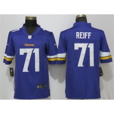 Minnesota Vikings #71 Riley Reiff Purple Vapor Untouchable Limited Nike NFL Men Jersey