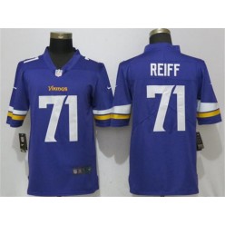 Minnesota Vikings #71 Riley Reiff Purple Vapor Untouchable Limited Nike NFL Men Jersey