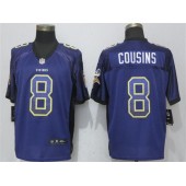 Minnesota Vikings #8 Kirk Cousins Purple Drift Fashion Elite Nike NFL Men Jersey