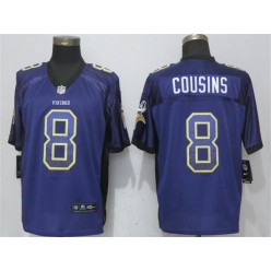 Minnesota Vikings #8 Kirk Cousins Purple Drift Fashion Elite Nike NFL Men Jersey