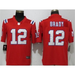 New England Patriots #12 Tom Brady Red Vapor Untouchable Player Limited Nike NFL Men Jersey