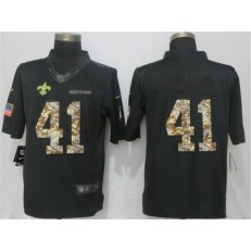New Orleans Saints #41 Alvin Kamara Anthracite Salute To Service Limited Nike NFL Men Jersey