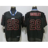 New York Giants #26 Saquon Barkley Black Lights Out Elite Nike NFL Men Jersey