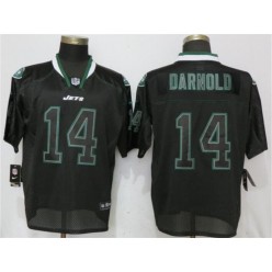 New York Jets 14 Darnold Lights Out Black Elite Nike NFL Men Jersey
