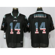 New York Jets 14 Darnold USA Flag Fashion Black Elite Nike NFL Men Jersey