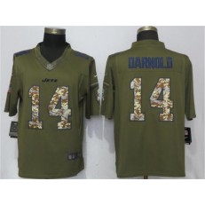New York Jets 14 Sam Darnold Green Salute To Service Limited Nike NFL Men Jersey
