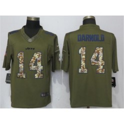 New York Jets 14 Sam Darnold Green Salute To Service Limited Nike NFL Men Jersey