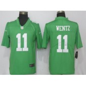 Philadelphia Eagles #11 Carson Wentz Green 2017 Vapor Untouchable Player Limited Nike NFL Men Jersey