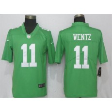 Philadelphia Eagles #11 Carson Wentz Green 2017 Vapor Untouchable Player Limited Nike NFL Men Jersey