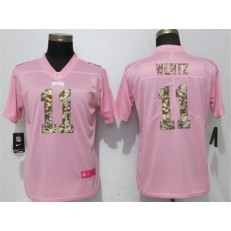 Philadelphia Eagles #11 Carson Wentz Pink Camo Fashion Limited Nike NFL Men Jersey