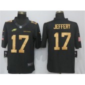 Philadelphia Eagles #17 Alshon Jeffery Anthracite Gold Salute To Service Limited Nike NFL Men Jersey