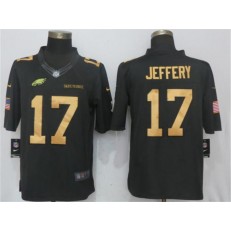 Philadelphia Eagles #17 Alshon Jeffery Anthracite Gold Salute To Service Limited Nike NFL Men Jersey