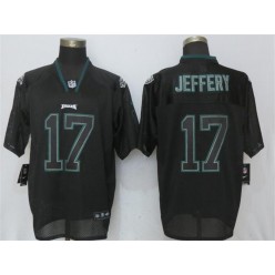 Philadelphia Eagles #17 Alshon Jeffery Black Lights Out Elite Nike NFL Men Jersey