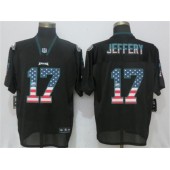 Philadelphia Eagles #17 Alshon Jeffery Black USA Flag Fashion Elite Nike NFL Men Jersey