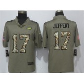 Philadelphia Eagles #17 Alshon Jeffery Olive Camo Salute To Service Limited Nike NFL Men Jersey